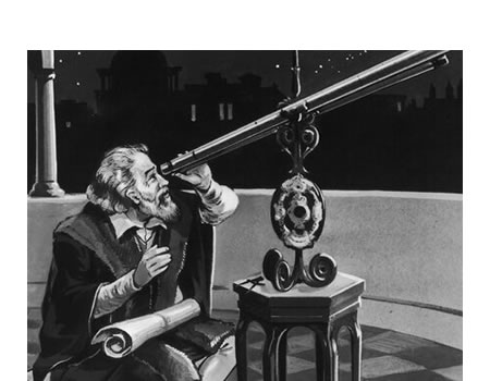 Galileo Galilei en el estudio del cielo